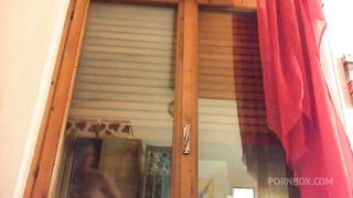 Diaper under tight black panties 4K
