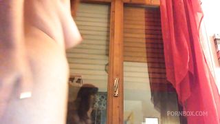 Diaper under tight black panties 4K