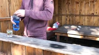 I fucked a stranger in public place Risky hot sex with tourist girl handjob & blowjob