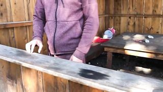 I fucked a stranger in public place Risky hot sex with tourist girl handjob & blowjob