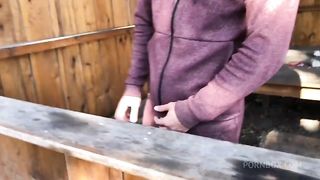 I fucked a stranger in public place Risky hot sex with tourist girl handjob & blowjob