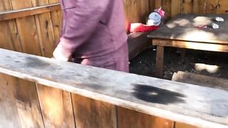 I fucked a stranger in public place Risky hot sex with tourist girl handjob & blowjob