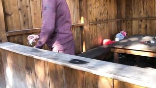 I fucked a stranger in public place Risky hot sex with tourist girl handjob & blowjob