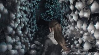 Lara Croft the tomb raider fell into the clutches of terrible monsters who fucked her en masse in all holes very deeply. Part 1 of three.