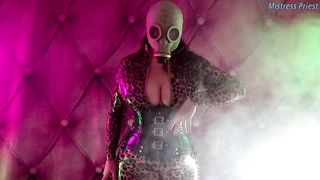 Latex and gasmask asmr lesbian fun