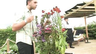 A Busty Blonde Bbw Takes On A Trainer And His Friend At The Same Time