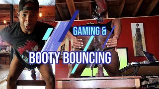 BIG BOOTY JOCK GAPPING & BOUNCING ASS WHILE PLAYING THE GAME