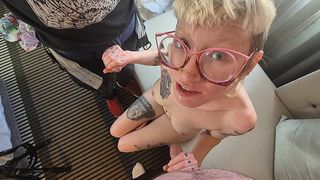 POV: INSATIABLE COCK ADDICT SUCKS TWO GUYS - DEEPTHROAT, CUM SWALLOWING