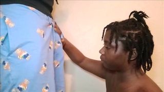 EXCLUSIVE 20 MIN BLOWJOB FROM A SEXY DARK SKIN GODDESS THAT ENDS IN HER FACE AND TITS COVERED IN CUM