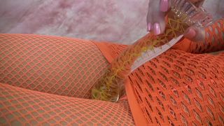 PUREFILMSTV - HORNY BRUNETTE MASTURBATES WITH PULSING DILDO