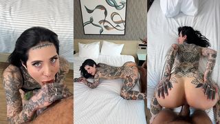 AWLIVV POV TATTED GOTH SLUT GETS FILLED WITH BBC - FLIGHTLIFEXXX