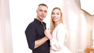 Slutty Blonde Lissa Bon Takes A DP Slamming On Couples Photoshoot GP2634