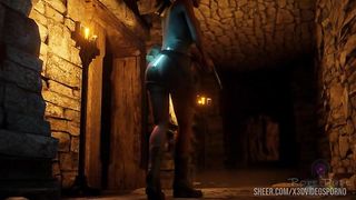 Lara Croft fell into the trap of a beauty with a magical strapon.