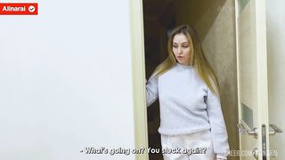 For the first time in his life, the stepson fucks his stepmother hard in anal. - Oh no, you went into the wrong hole, you bastard!