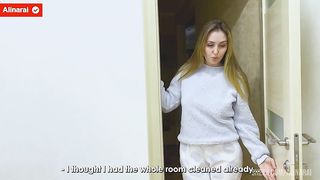 For the first time in his life, the stepson fucks his stepmother hard in anal. - Oh no, you went into the wrong hole, you bastard!