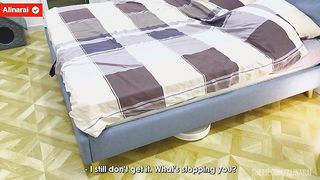 For the first time in his life, the stepson fucks his stepmother hard in anal. - Oh no, you went into the wrong hole, you bastard!