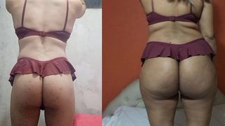 USANDO A LINGERIE DELA