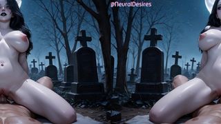 BANSHEE OF THE MOONLIT GRAVES (SIDE-BY-SIDE VR) ~ AI-GENERATED