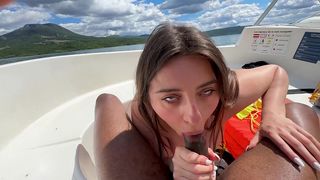 A HANDSOME BLACK GUY DESTROYS MY PUSSY ON THE BOAT WITH HIS BIG COCK !!!