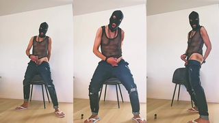 HARD PP FUCK WITH DILDO WEARING JEANS AND FLIP FLOPS