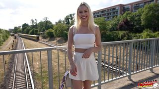 GERMAN SCOUT - FIRST ANAL SEX FOR BIG CLIT BLONDE GIRL VIVIAN LOLA AT PICK UP CASTING