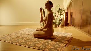 SEXUAL YOGA WITH CHLOE AMOUR DOING NAKED STRETCHING ?️