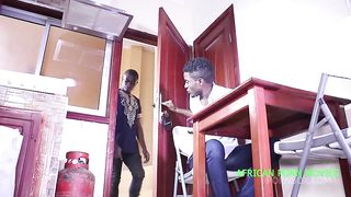 Anal double penetration. A couple gets fucked in an organized threesome. Husband and his neighbor fuck his wife in double anal penetration and then the husband also gets fucked in front of his wife