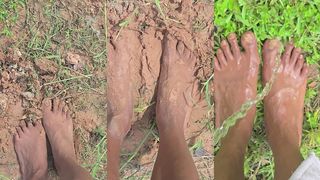 PLAYING BAREFOOT IN THE MUD AFTER A LIGHT RAIN!