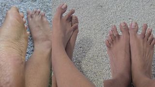 STRETCHING AND POPPING MY NON-PEDICURED TOES HANDS-FREE