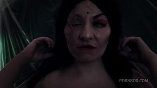 JOI jerk off instruction with strap-on - dominating horror witch dirty talking - MILF Arya Grander