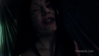 JOI jerk off instruction with strap-on - dominating horror witch dirty talking - MILF Arya Grander