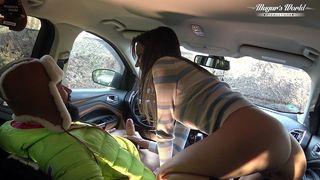 BEHIND THE SCENES OF LILI CHARMELLE - A CAR STOP FOR FUCK AND CREAMPIE