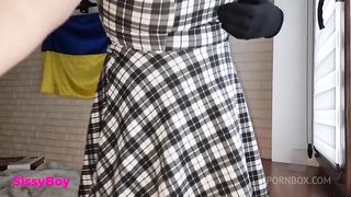 MY BROTHER BECOMES MY SISTER- SISSY. Sissy cums in a chastity cage. SYSSIFICATION.