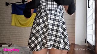 MY BROTHER BECOMES MY SISTER- SISSY. Sissy cums in a chastity cage. SYSSIFICATION.