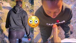 EBONY HIKING SEX *CAUGHT*