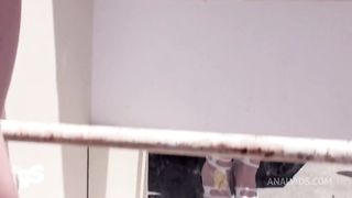 Double anal penetrations and creampie fucking the ass of sexy redhead