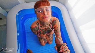 PISS AND FACEFUCK FOR TATTOOED GOTH GIRL BY BBC, PISS, PEE, PISS DRINKING, PEE SHOWER, PEE IN THROAT, SLOPPY BJ