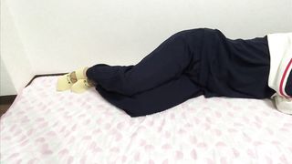 勉強する前におなにーする女子大◯生#黒髪ショートボブ#149cm低身長#微乳