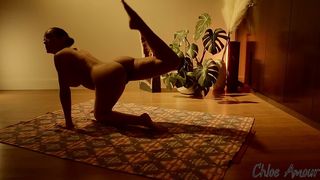 SEXY LATINA CHLOE AMOUR DOES NAKED YOGA