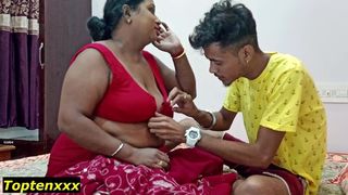 DESI BHABHI REAL HOMEMADE SEX WITH CLEAR BANGLA TALKING