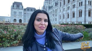 KIRA QUEEN SUCKS MATT’S COCK IN PUBLIC THEN GETS POUNDED HARD!