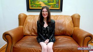 HORNY BRUNETTE CUTIE HAZEL O CONNOR FINGERS FUCKS HER PUSSY AND GIVES A BJ!