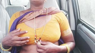 INDIAN MAID CAR SEX TELUGU DIRTY TALKS.