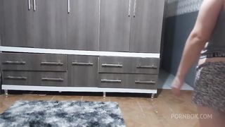 escondi meu amigo no guarda roupa, vendei minha esposa e fiz ela transar com ele sem ela saber