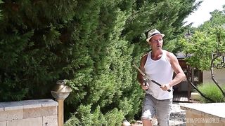 Bisexual BFFs Lia Lin and Bambola Share a Hard Cock by the Pool GP2756