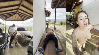 OUTDOOR SEX ON MY STEPFATHER S FARM - SARA BLONDE