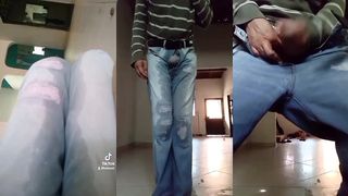 PANTALONES ORINADOS CON PANAL DE TELA Y LOCURA TOTAL CON DOBLE ORGASMO