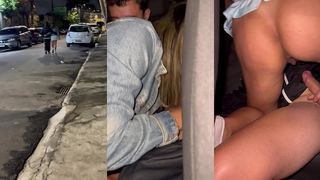 CANTADA NO BAR, COMIDA NA MOITA, BELINHA NAO RESISTIU AO TESAO DA RUA