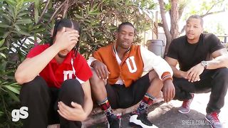 Black college girl is fucked in gangbank with anal and DP