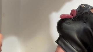 LEATHER MASK BLOWJOB – MY MOUTH WAS ALL HIS